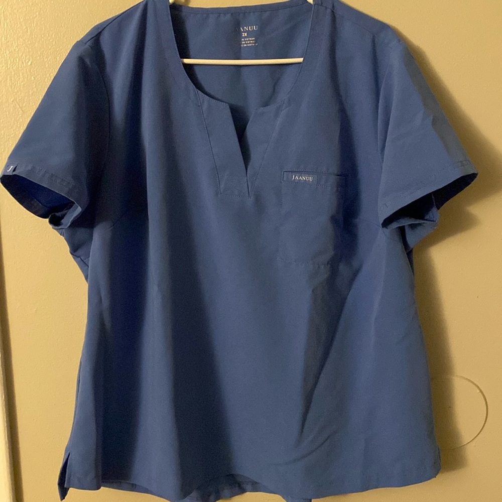 2x ceil blue Jaanuu Scrub Top